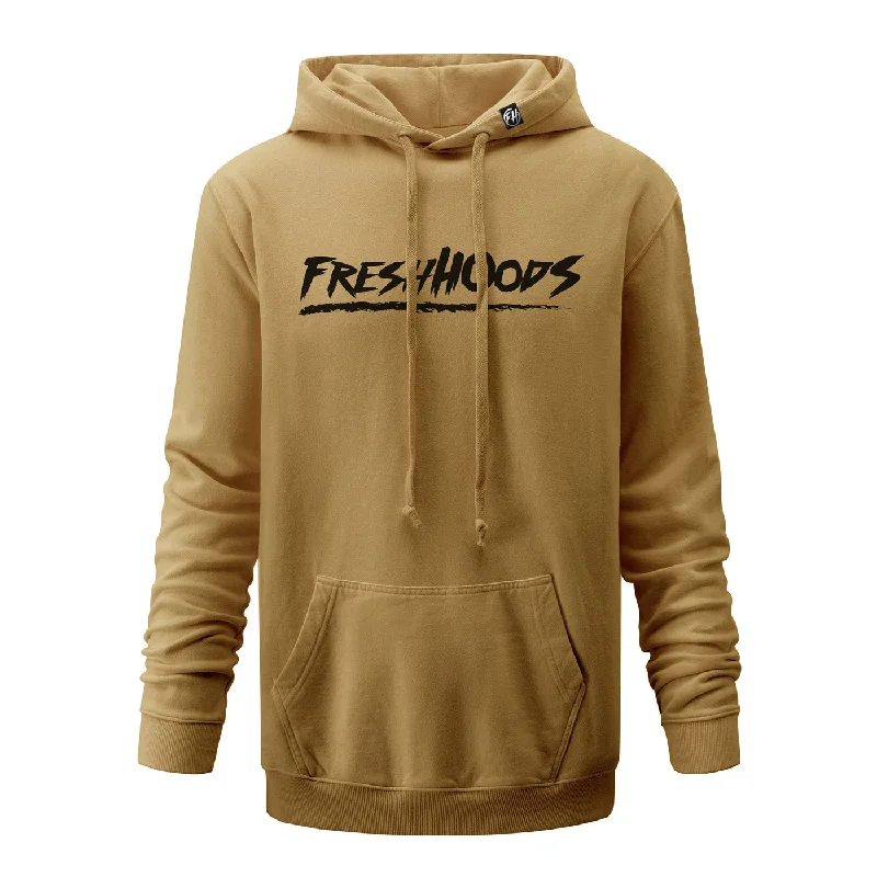 Zip-up hoodie – Hoodie with a front zipper for easy wearFRESHHOODS Mustard Hoodie