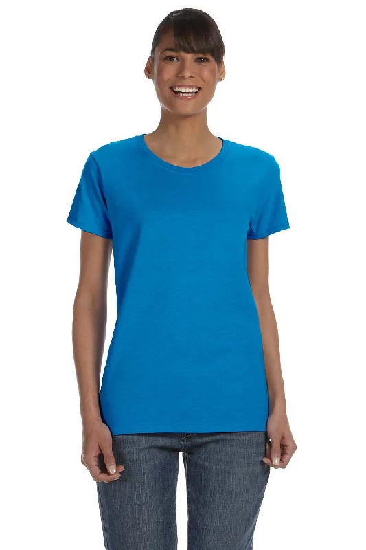 Asymmetrical – Uneven hem or design, adds a modern twistGildan Womens Short Sleeve Crewneck T-Shirt - Sapphire Blue