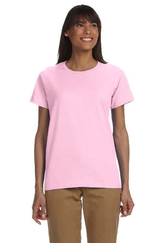 Ringer – T-shirt with contrasting colored trim around the neckline and sleevesGildan Womens Ultra Short Sleeve Crewneck T-Shirt - Light Pink