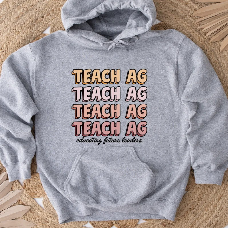 Batik hoodie – Hoodie made with batik-dyed fabric, often with intricate, artistic patternsGroovy Educating Future Leaders Teach Ag Hoodie (S-3XL) Unisex - Multiple Colors!