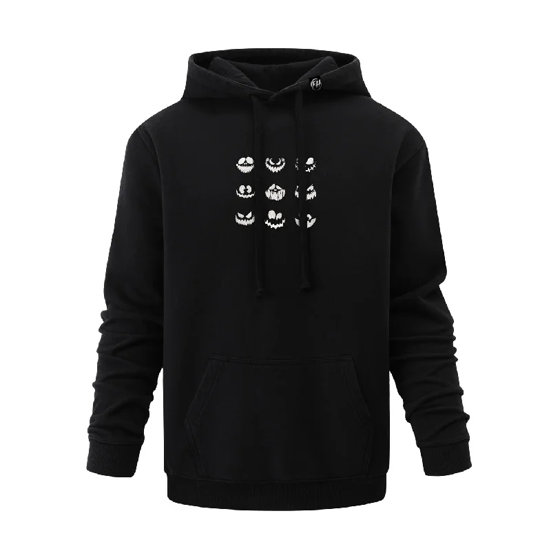 Drawstring hoodie – Hoodie with adjustable drawstrings at the hoodHalloween Faces Embroidered Hoodie