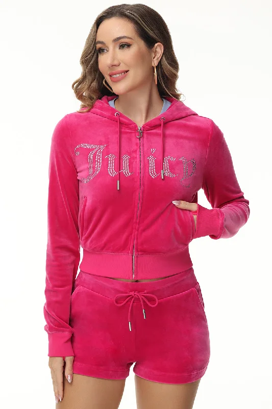 Hoodie dress – Hoodie that is long enough to be worn as a dressFront Bling Hoodie