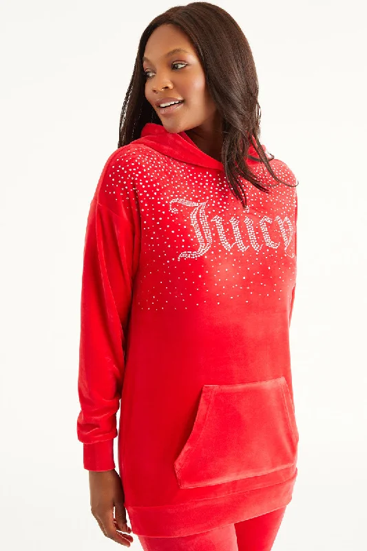 Tech hoodie – Sweatshirt made from high-tech, moisture-wicking fabrics, sometimes with built-in features like headphones or USB charging portsOversized Big Bling Hoodie with Rhinestones