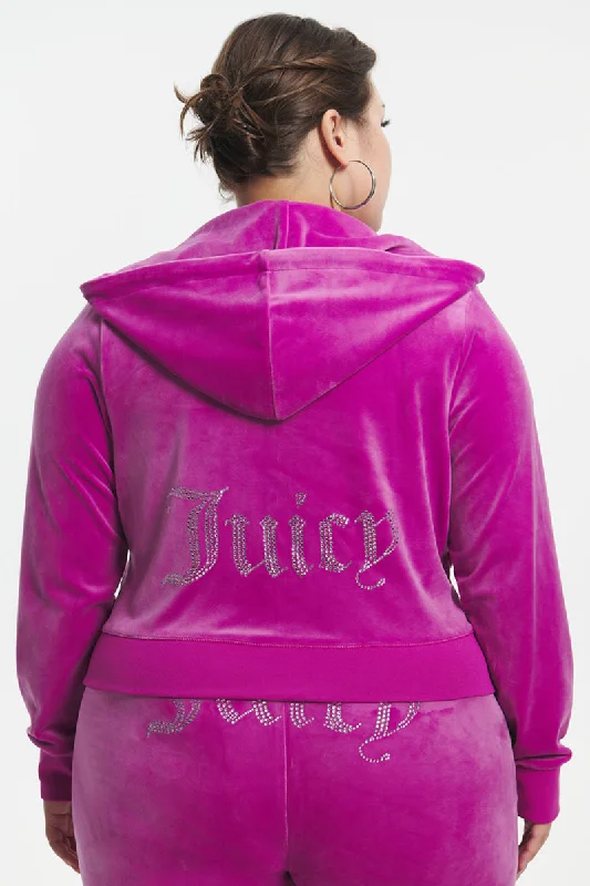 Drawstring hoodie – Hoodie with adjustable drawstrings at the hoodPlus-Size OG Big Bling Velour Hoodie