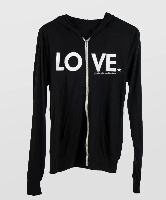 Cropped hoodie – Shortened hoodie that sits above the waistLOVE Lightweight Zip Hoodie