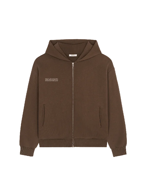 Hooded sweatshirt – Sweatshirt with an attached hood for extra warmth and styleMens DNA Heavyweight Zipped Hoodie—cacoa brown