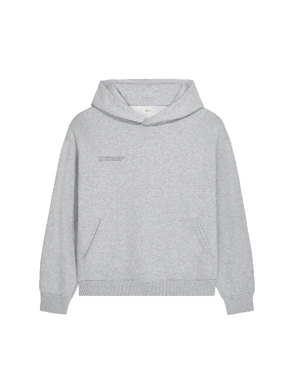 Cowl neck hoodie – Hoodie with a soft, draped collar that creates a relaxed, cozy feelMens DNA Hoodie—grey marl