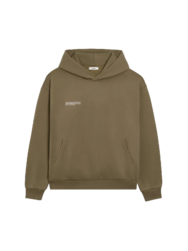 Hoodie with pockets – Hooded sweatshirt that includes a kangaroo pocket or side pocketsMens In Conversion Cotton Hoodie—carbon brown