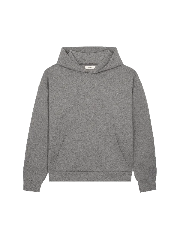 Zip-up hoodie – Hoodie with a front zipper for easy wearMens Recycled Wool Jersey Hoodie—volcanic grey