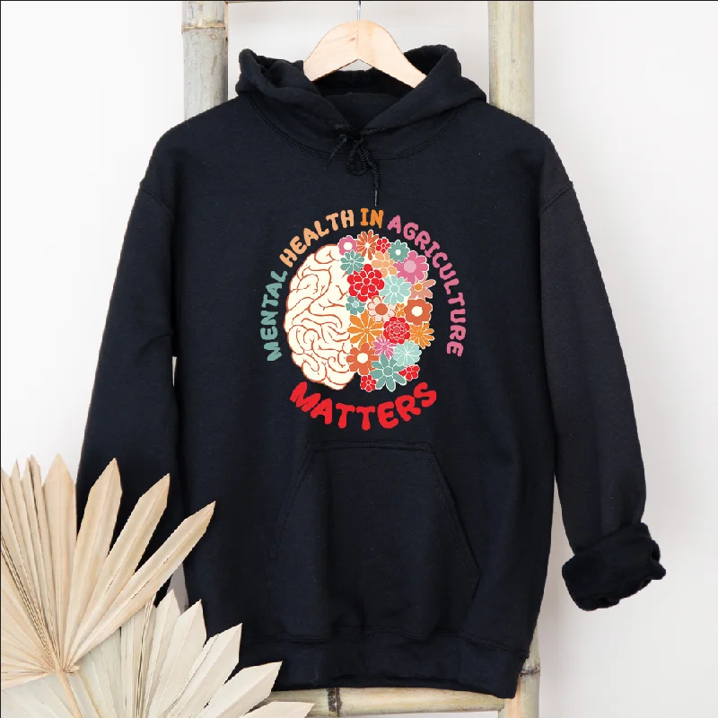 Cowl neck hoodie – Hoodie with a soft, draped collar that creates a relaxed, cozy feelMental Health in Agriculture Matters Hoodie (S-3XL) Unisex - Multiple Colors!