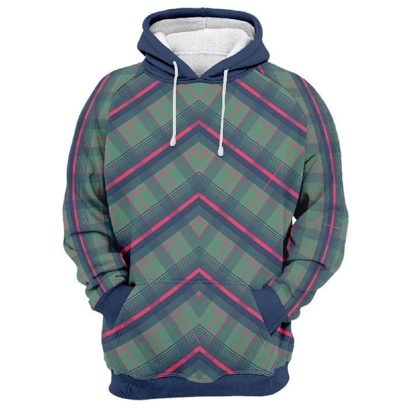 Sporty sweatshirt – Sweatshirt made from moisture-wicking or performance fabrics, ideal for active wearMid Plaid Hoodie