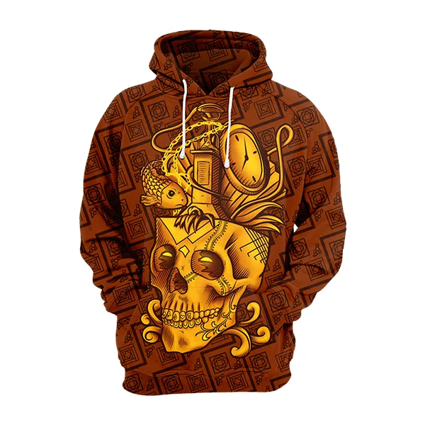 Sherpa-lined hoodie – Hoodie lined with faux sheepskin (Sherpa) for extra warmthMind Skull Hoodie