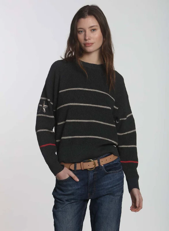 Chunky – Thick, oversized knit for a cozy lookMonday Stripes - Charcoal/stone