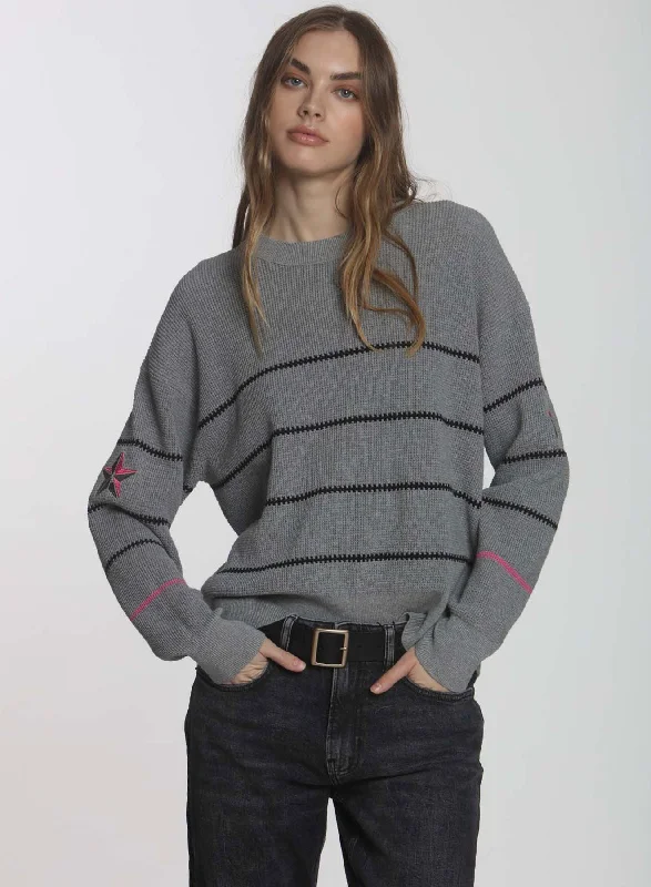 Cropped – Shortened length, above the waistMonday Stripes - Fog/black