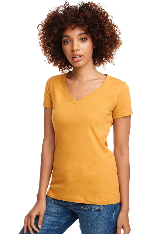 Oversized – Loose, relaxed fit, often with dropped shouldersNext Level Womens Ideal Jersey Short Sleeve V-Neck T-Shirt - Antique Gold