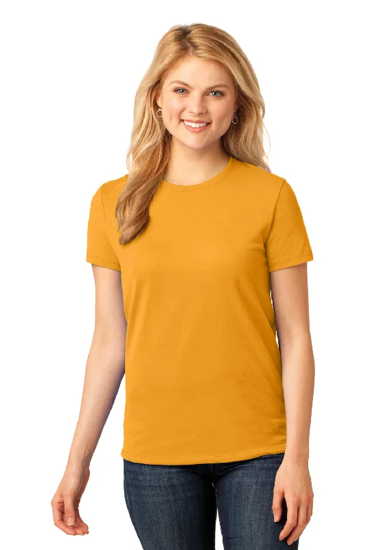 Pima cotton – Soft, high-quality cotton for a luxurious feelPort & Company Womens Core Short Sleeve Crewneck T-Shirt - Gold - Closeout