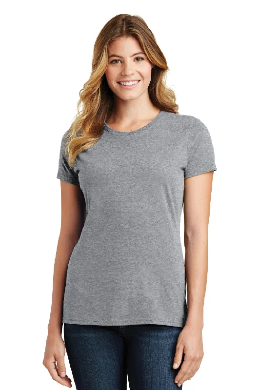 Scoop neck – Wide, rounded necklinePort & Company Womens Fan Favorite Short Sleeve Crewneck T-Shirt - Heather Grey