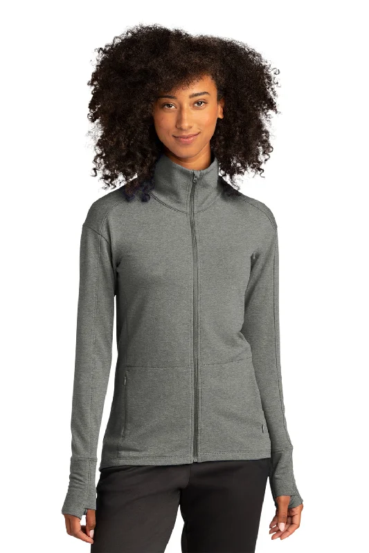 Fleece-lined – Soft, warm interior lining made from fleece materialSport-Tek Womens Flex Fleece Moisture Wicking Full Zip Sweatshirt - Heather Light Grey