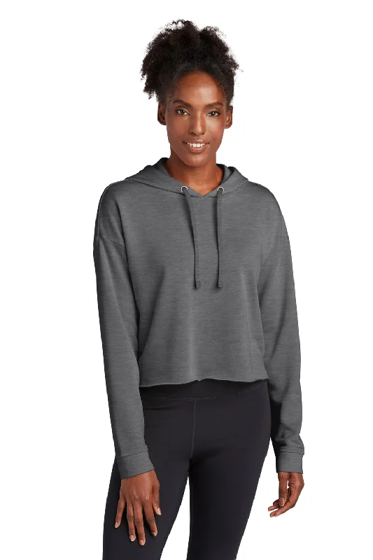 Cropped hoodie – Shortened hoodie that sits above the waistSport-Tek Womens Moisture Wicking Fleece Crop Hooded Sweatshirt Hoodie - Heather Dark Grey