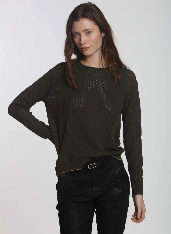 Crew neck – Round neck, classic styleStar Mesh - Army