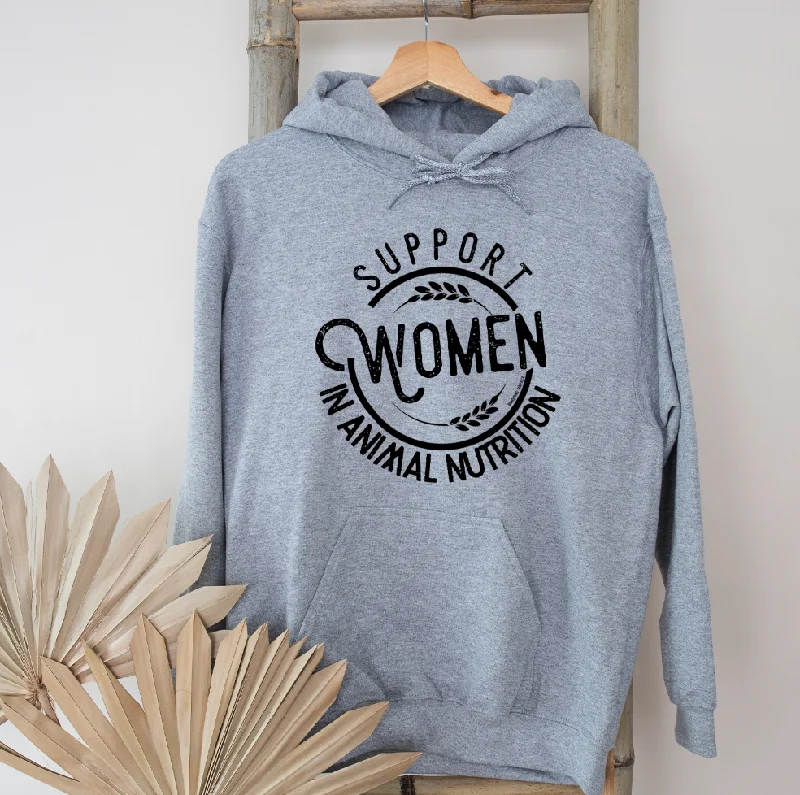 V-neck sweatshirt – Sweatshirt with a V-shaped neckline, less common than crew or hooded necksSupport Women in Animal Nutrition Hoodie (S-3XL) Unisex - Multiple Colors!