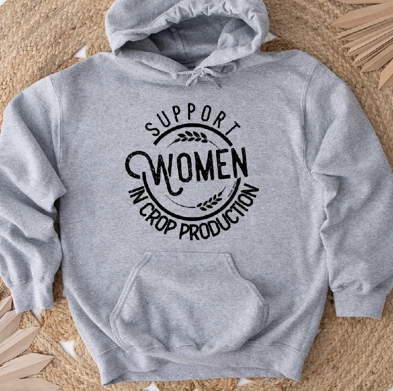 Hoodie with pockets – Hooded sweatshirt that includes a kangaroo pocket or side pocketsSupport Women in Crop Production Hoodie (S-3XL) Unisex - Multiple Colors!