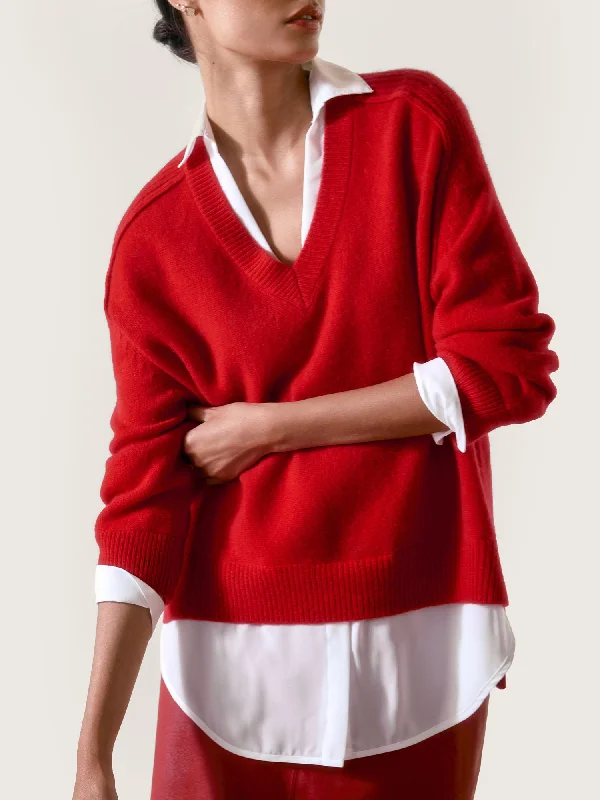 V-neck – Sweater with a V-shaped necklineThe Looker Layered V-Neck