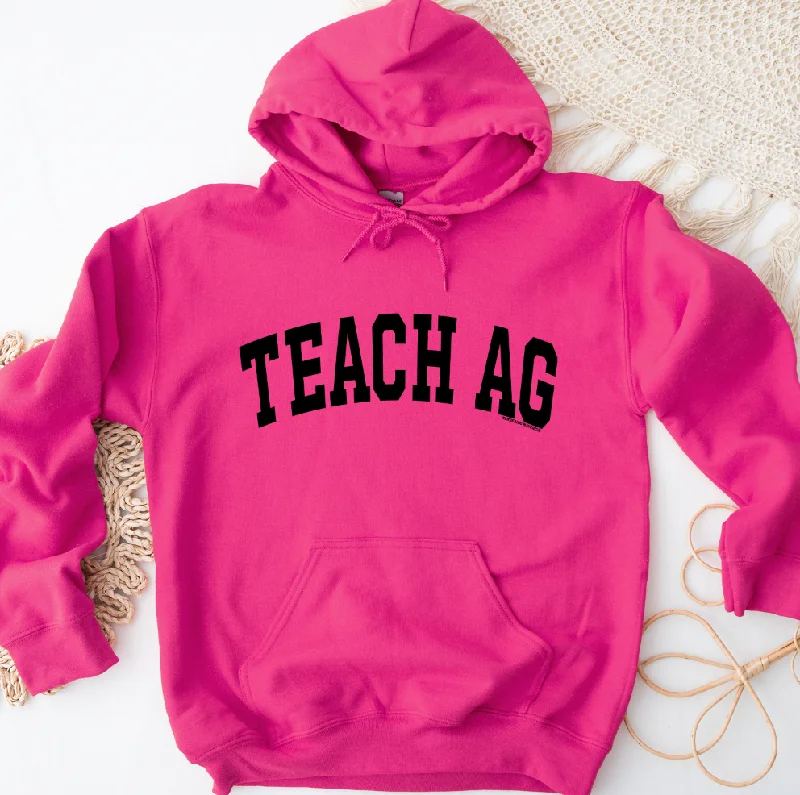 Graphic hoodie – Hoodie with printed designs, logos, or artworkVarsity Teach AG Black Ink Hoodie (S-3XL) Unisex - Multiple Colors!