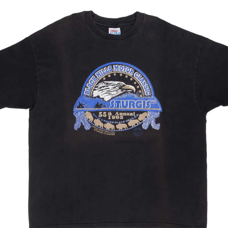 Long sleeve – Full-length sleeve, great for layeringVINTAGE BIKER  55TH STURGIS BLACK HILLS RALLY TEE SHIRT 1995 2XL MADE IN USA