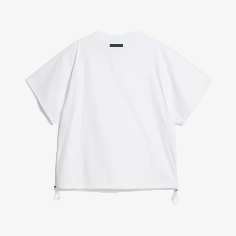 Graphic tee – T-shirt with printed designs, logos, or imagesAdidas Originals | WALES BONNER POPLIN PULLOVER TOP  { WHITE