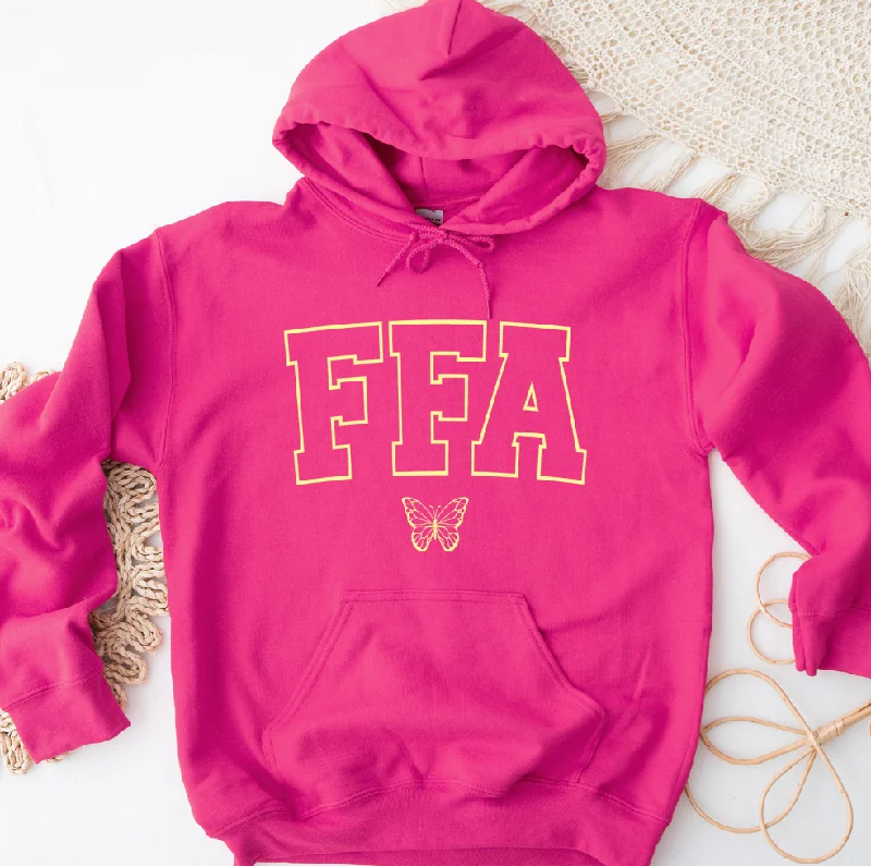 Hoodie with pockets – Hooded sweatshirt that includes a kangaroo pocket or side pocketsYellow Butterfly FFA Hoodie (S-3XL) Unisex - Multiple Colors!